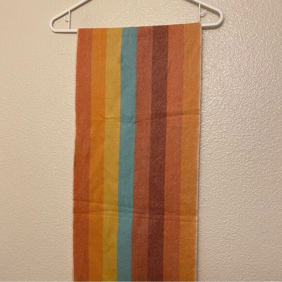 CASHMERE FEEL soft women mans striped colorful rainbow Winter Scarf 12x72 - Picture 6 of 8